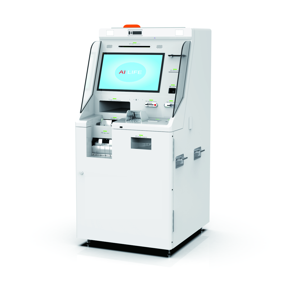 The D17 series cash deposit machines are equipped with high-speed cash processing modules and large-capacity cash 
bags, enabling high-speed bulk deposits and providing users with efficient and secure cash deposit solutions. They enhance the security of