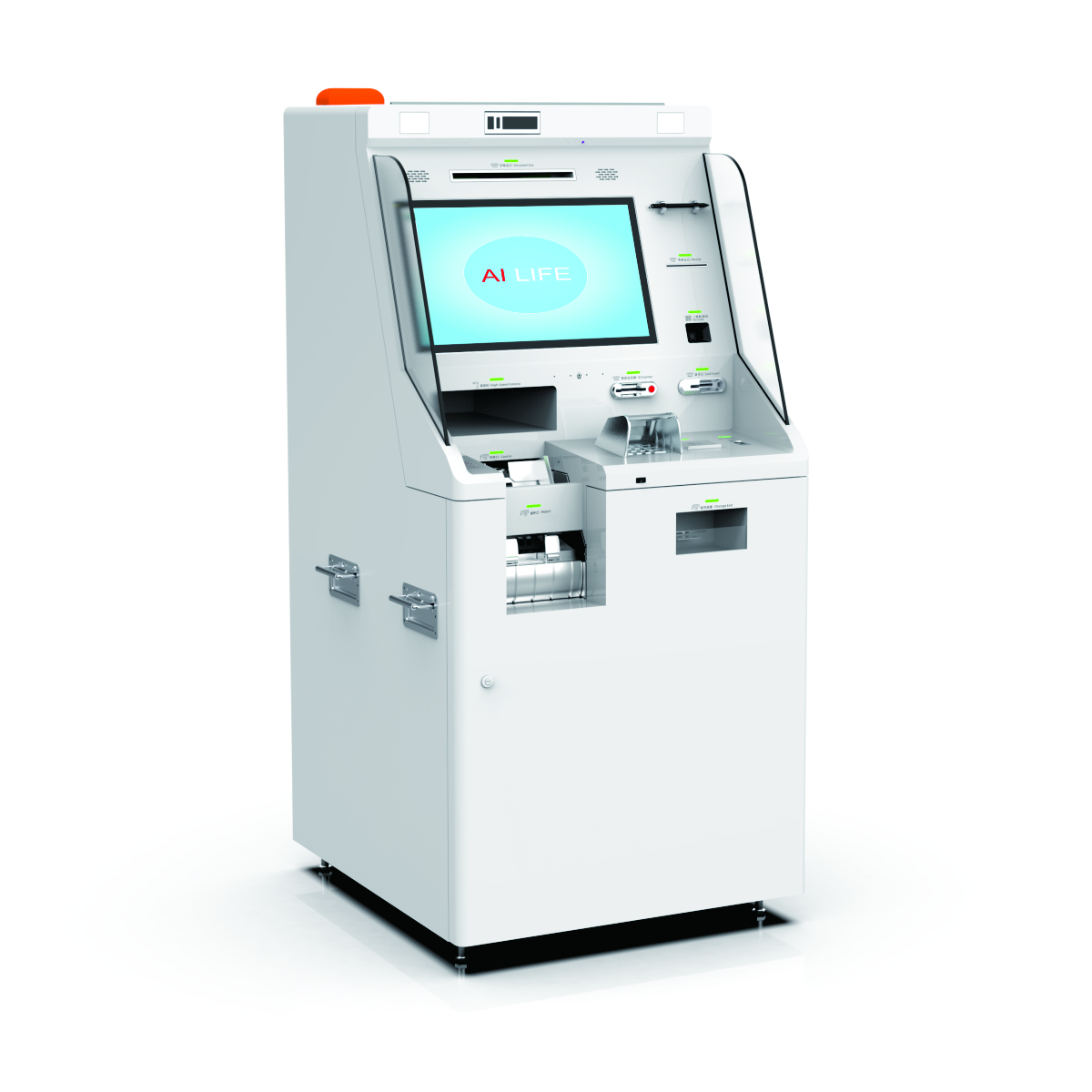 The D17 series cash deposit machines are equipped with high-speed cash processing modules and large-capacity cash 
bags, enabling high-speed bulk deposits and providing users with efficient and secure cash deposit solutions. They enhance the security of