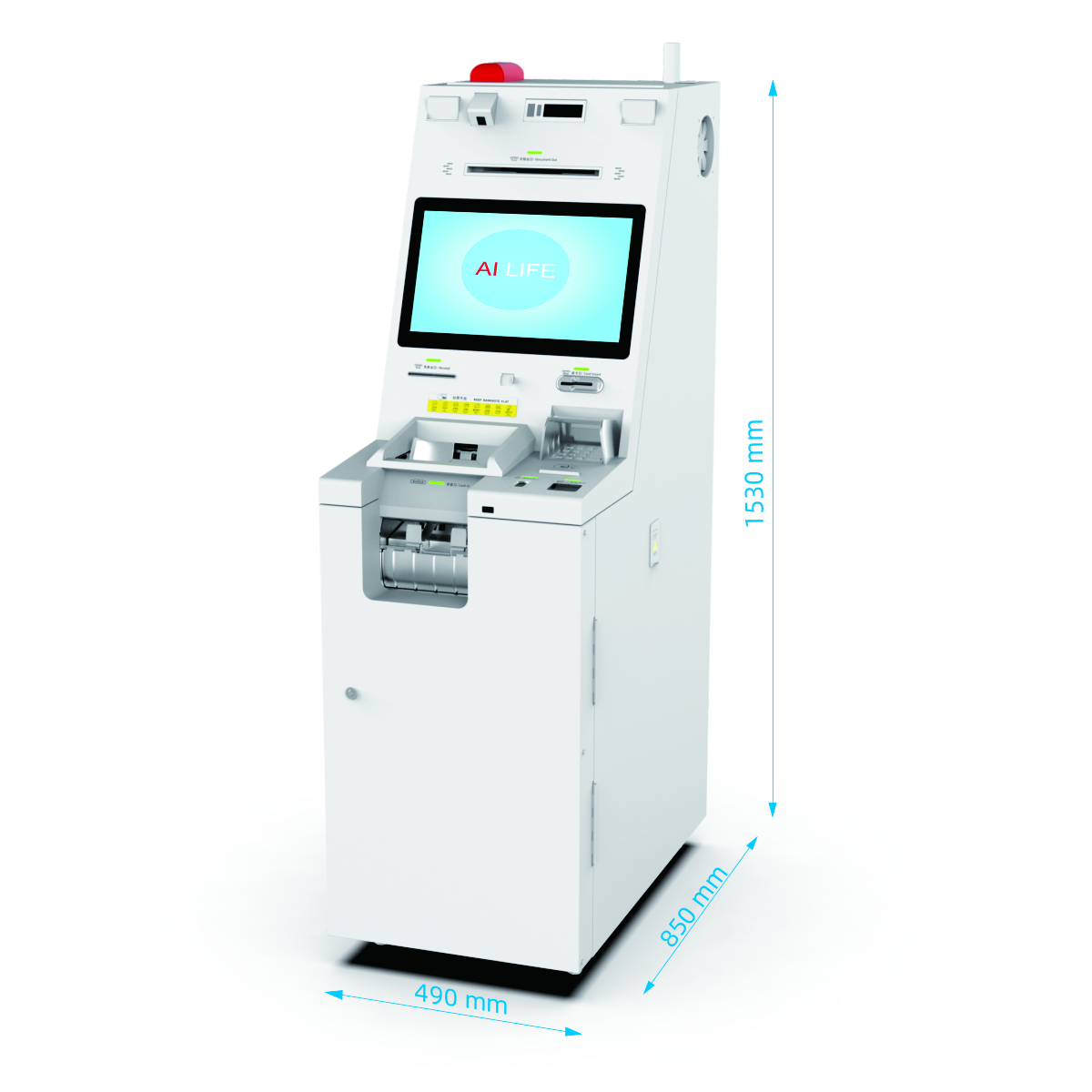 The D17 series cash deposit machines are equipped with high-speed cash processing modules and large-capacity cash 
bags, enabling high-speed bulk deposits and providing users with efficient and secure cash deposit solutions. They enhance the security of